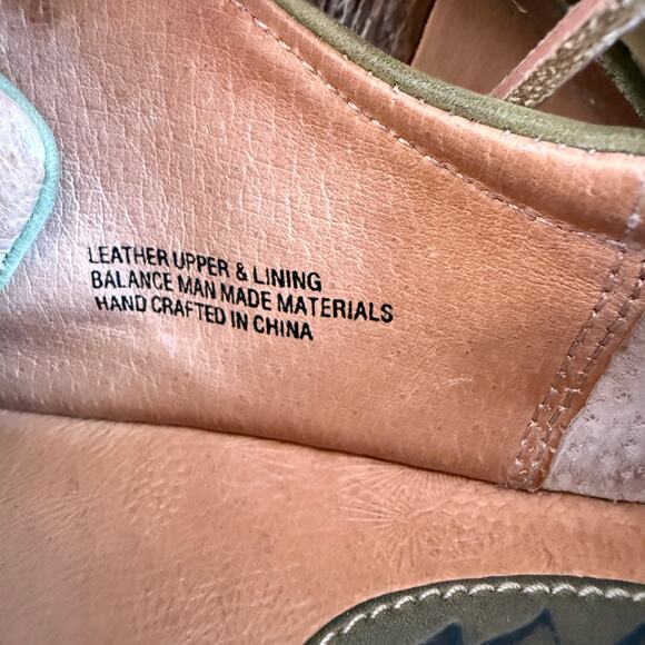 Womens vintage Born green leather sneaker - leather laces - W7808 - size 8.5 - Picture 11 of 11